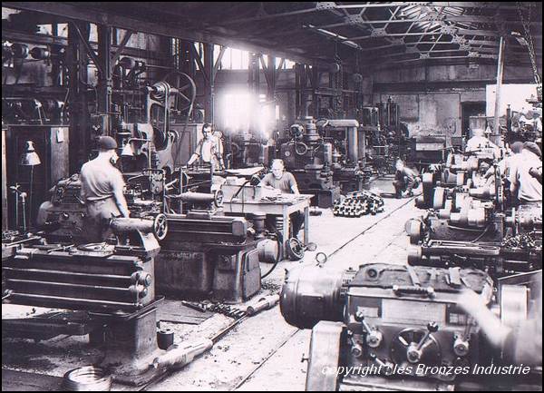 Photo ancienne de la fonderie les Bronzes d'Industrie situé à Amnéville