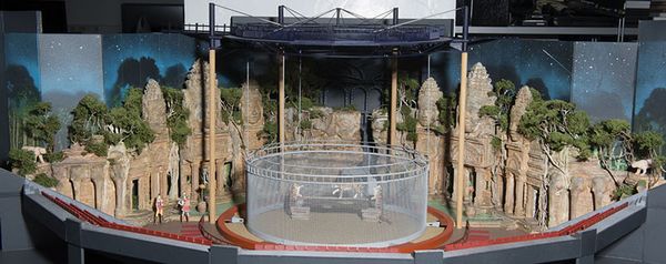 Maquette de la future salle du zoo d'Amnéville pour le spectacle TigerWorld